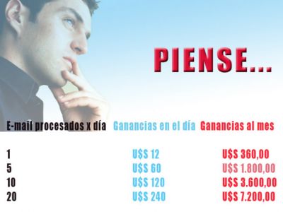 Aprenda a procesar emails y gane $18.00 usd. por cada email que procese