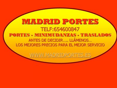 G* PORTES MADRID BARATOS 9?13/68*98�19 PEQUE�AS MUDANZAS LLAMENOS