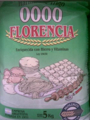 HARINA FLORENCIA 0000 - BOLSA DE 50 KILOS $ 36,99=