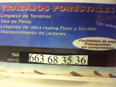 limpieza,parcelas,CORBELLA,663683536,BARCELONA,tarragona,gerona,lerida,abrera