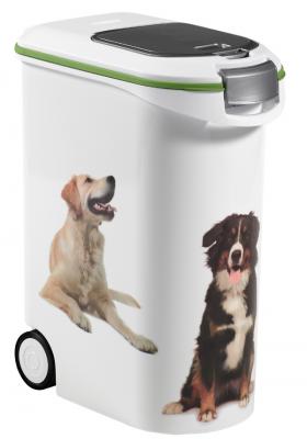 Contenedor herm�tico con ruedas para pienso de mascotas