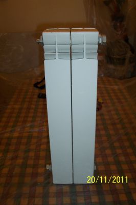 RADIADOR BLANCO DE ALUMINIO 2 ELEMENTOS