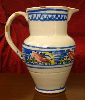 Jarra Ceramica Pico de Gorri�n Pintado a Mano 1890