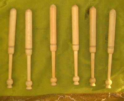 6 Bolillos Espa�oles de Madera
