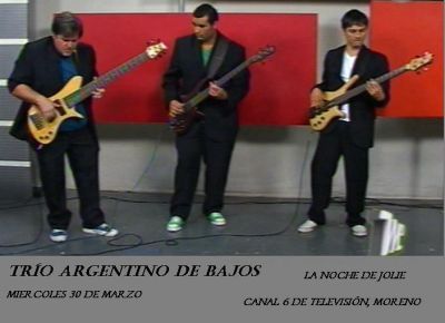 TRIO ARGENTINO DE BAJOS  en el canal 6 Moreno television