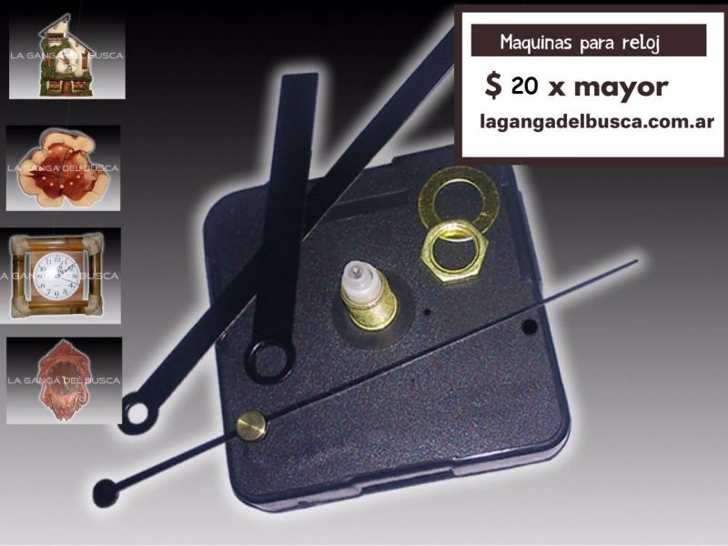 Maquinas para reloj ideal para artesanias completa con agujas marca La ganga del Busca , insertos 