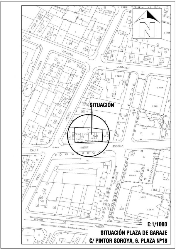 Se vende plaza de garaje junto el Corte Ingls de Catelln