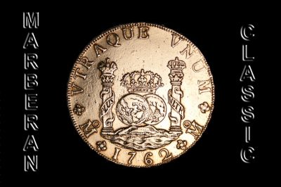 MONEDA  8 REALES DE PLATA DE CARLOS III MJICO 1762 (COLUMNARIO)