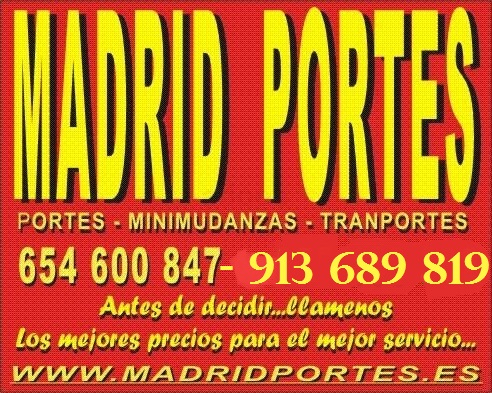 TARIFAS DENTRO DE MADRID D3SD.30�(65,46008+47)PORTES EN ARGANZUELA, RETIRO