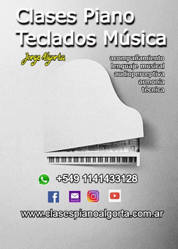 Piano, teclados, clases particulares on line.