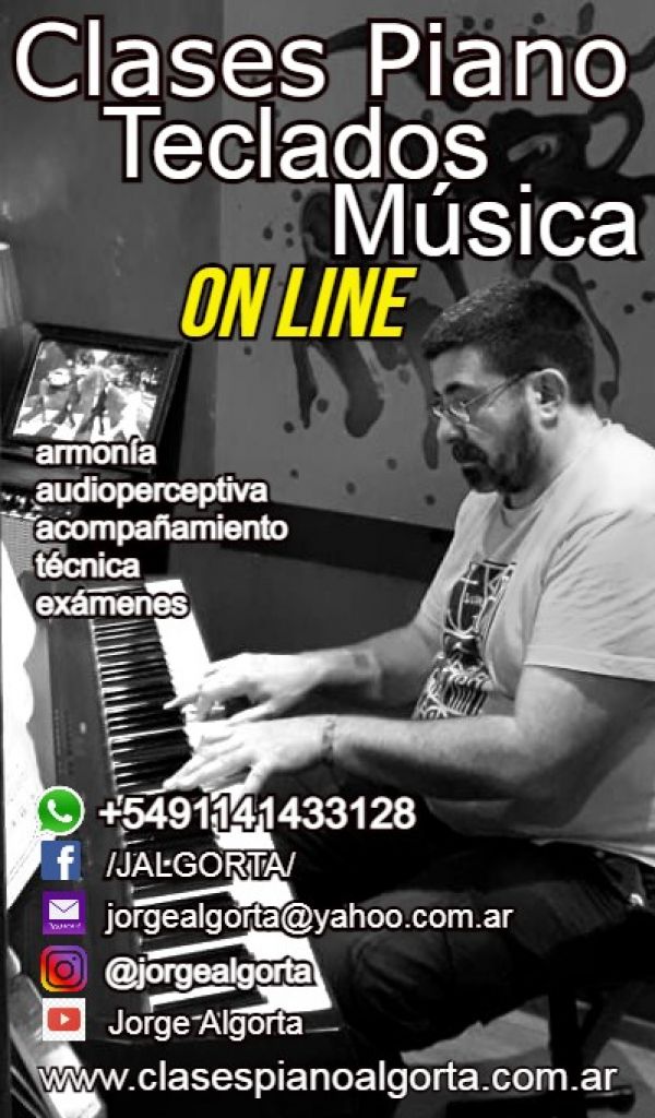 Clases ON LINE de Piano, Teclados y Msica. 