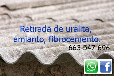 Retirada de uralita, amianto, fibrocemento.