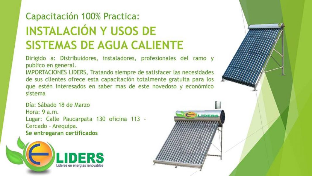 Capacitacion en Termas solares