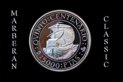 MONEDA  5000 PESETAS DE PLATA DEL V CENTENARIO EN CALIDAD FLOR DE CUO 