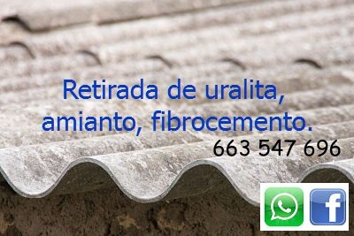 Retirada de uralita, amianto, fibrocemento.