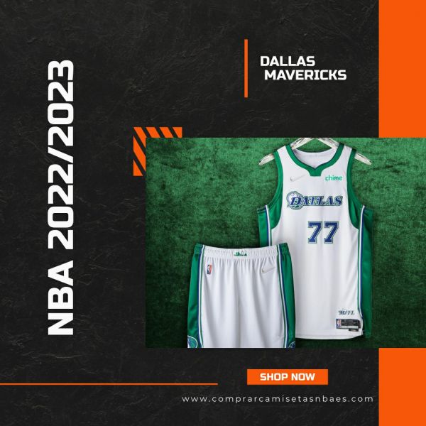 Camiseta Dallas Mavericks Luka Doncic NO 77 Ciudad 2021-22 Blanco
