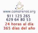 Camareros. Servicio camarero a domicilio. www.camareros.org  Mail info@camareros.org tfno 911123265 
