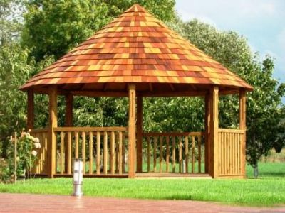 cenadores de madera , pergolas , porches