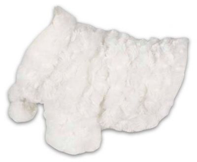 Capa Marilyn blanca con pompones para perritas