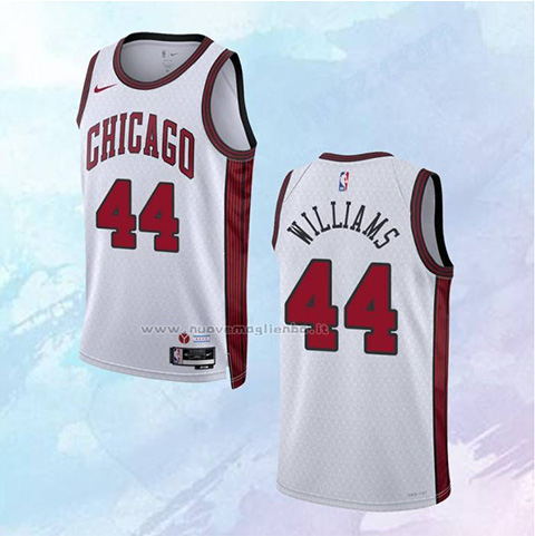 NO 44 Patrick Williams Camiseta Chicago Bulls Ciudad Blanco 2022-23