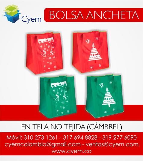 Cajas y bolsas para anchetas navideas