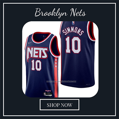 Camiseta Brooklyn Nets Ben Simmons NO 10 Ciudad 2021-22 Azul