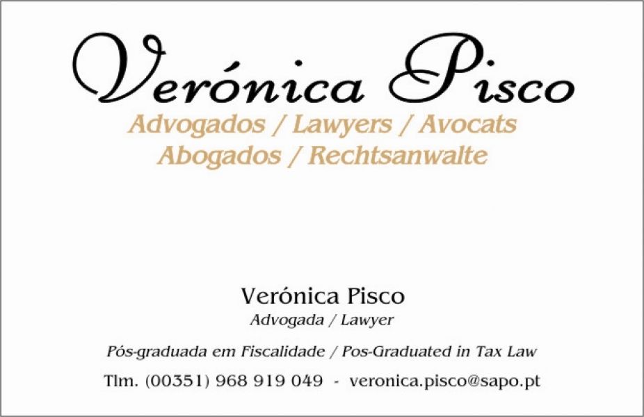 Vernica Pisco Advogados / Lawyers /Avocats /Abogados / Rechtsanwalte