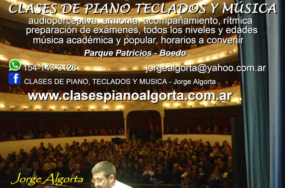 Profesor de piano, teclados, organo, musica