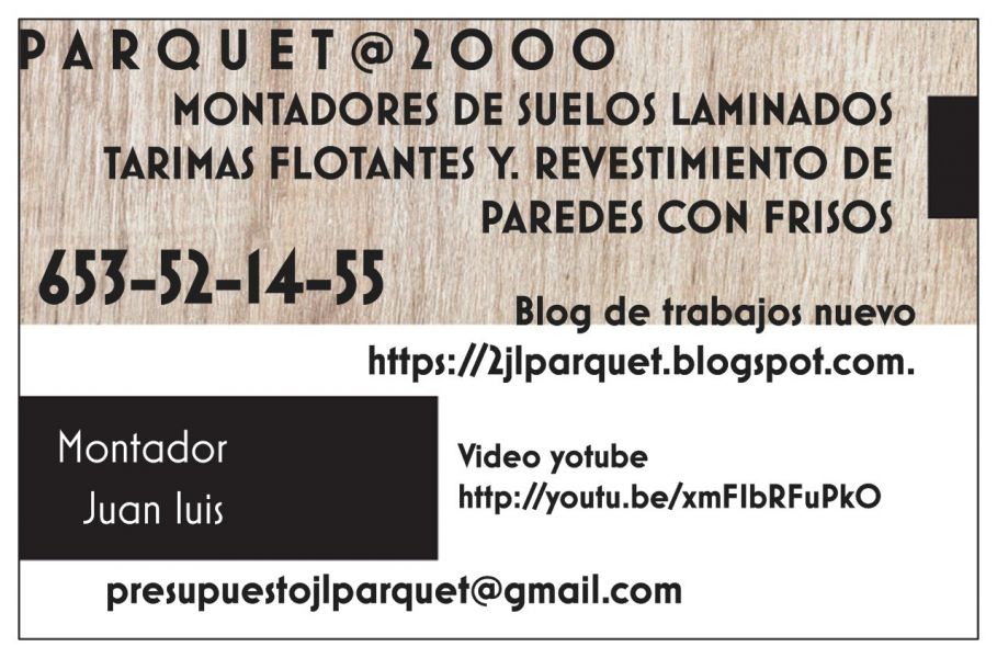 Montadores de suelos laminados tarimas flotantes
