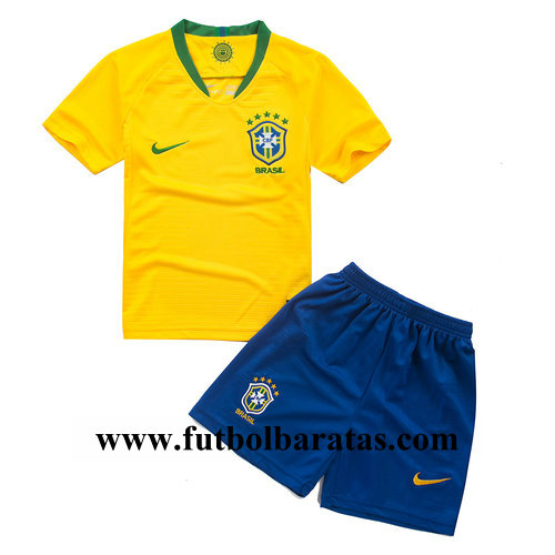 Camiseta Nino Brasil 2018 Primera Equipacion