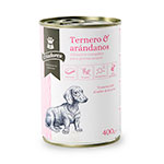 Comida hmeda para perros senior Criadores de ternera con arndanos