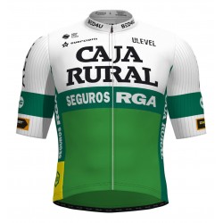 2021 Ropa Ciclismo Caja Rural Blanco Verde Mangas Cortas y Culotte Corto