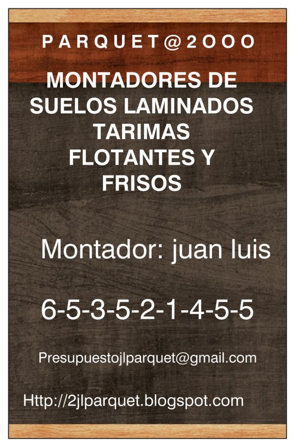 Montadores de suelos laminados tarimas flotantes y frisos